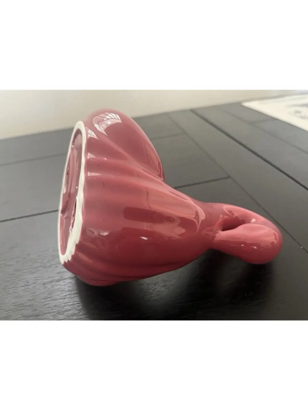 Vintage Pink Ceramic Swan Towel Holder 80s Retro Bathroom Washcloth Decor 7